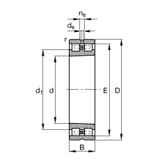 圓柱滾子軸承 NN3013-AS-K-M-SP, 根據(jù) DIN 5412-4 標(biāo)準(zhǔn)的主要尺寸, 非定位軸承, 雙列，帶錐孔，錐度 1:12 ，可分離, 帶保持架，減小的徑向內(nèi)部游隙，限制公差