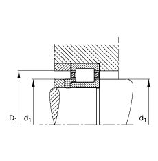 圓柱滾子軸承 NJ2332-E-M1 + HJ2332E, 根據(jù) DIN 5412-1 標(biāo)準(zhǔn)的主要尺寸, 帶 L 型圈，定位軸承, 可分離, 帶保持架