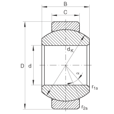 關(guān)節(jié)軸承 GE10-FO, 根據(jù) DIN ISO 12 240-1 標(biāo)準(zhǔn)，需維護(hù)