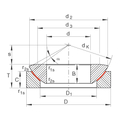 推力關節(jié)軸承 GE40-AW, 根據(jù) DIN ISO 12 240-3 標準，免維護