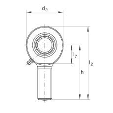 桿端軸承 GAL25-DO, 根據(jù) DIN ISO 12 240-4 標準，帶左旋外螺紋，需維護