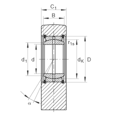 液壓桿端軸承 GF20-DO, 根據(jù) DIN ISO 12 240-4 標(biāo)準(zhǔn)，帶焊接面，需維護(hù)