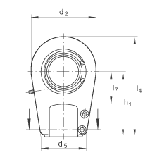 液壓桿端軸承 GIHRK60-DO, 根據(jù) DIN ISO 12 240-4 標準，帶右旋螺紋夾緊裝置，需維護