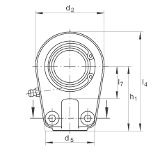 液壓桿端軸承 GIHRK35-DO, 根據(jù) DIN ISO 12 240-4 標(biāo)準(zhǔn)，帶右旋螺紋夾緊裝置，需維護(hù)