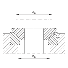 推力關(guān)節(jié)軸承 GE40-AX, 根據(jù) DIN ISO 12 240-3 標(biāo)準(zhǔn)，需維護(hù)